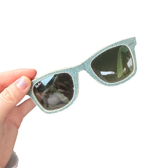 Ray-Ban original Denim Wayfarer Sunglasses Blue RB2140 1162 50-22 - Picture 2 of 8